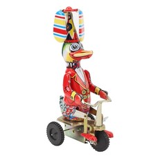 Classical Tinplate Duck Tricycle Toy Ideal For Home Or Coffee Shop Display