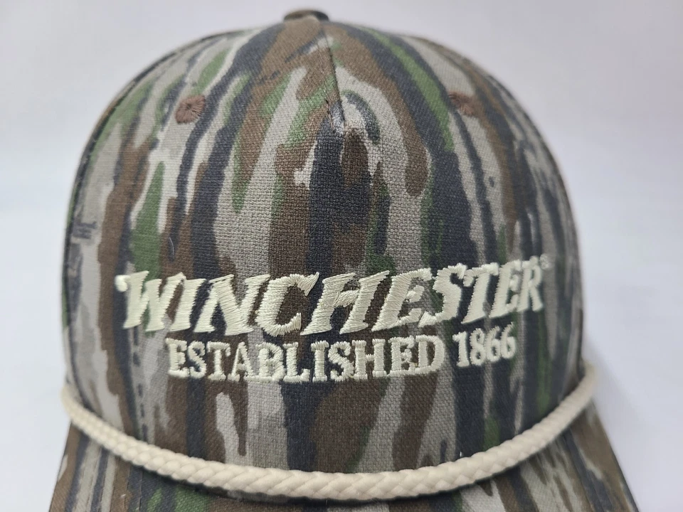 Winchester Munición Armas de Fuego Camuflaje Cuerda Snapback Sombrero Gorra Caza Peces Hombres Marrón Foto 4 de 4