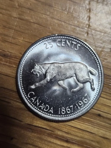 1967 canadian quarter - AU-UNC - 1 per order