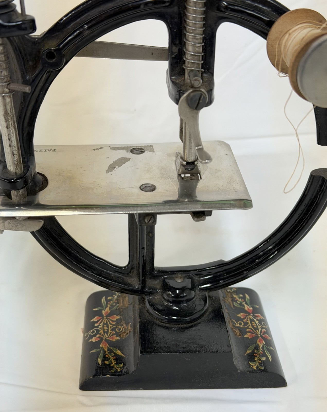 RARE Antique SEWING MACHINE PONY Child's Size Toy Foley & Williams with Orig Box