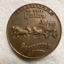 Vtg STAGECOACH BELT BUCKLE COPPER SPECIAL ONLY 500 MADE NEW 