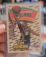 TIM DUNCAN 1997-98 Skybox NBA Hoops Rookie Card RC #166 San Antonio Spurs HOF. rookie card picture