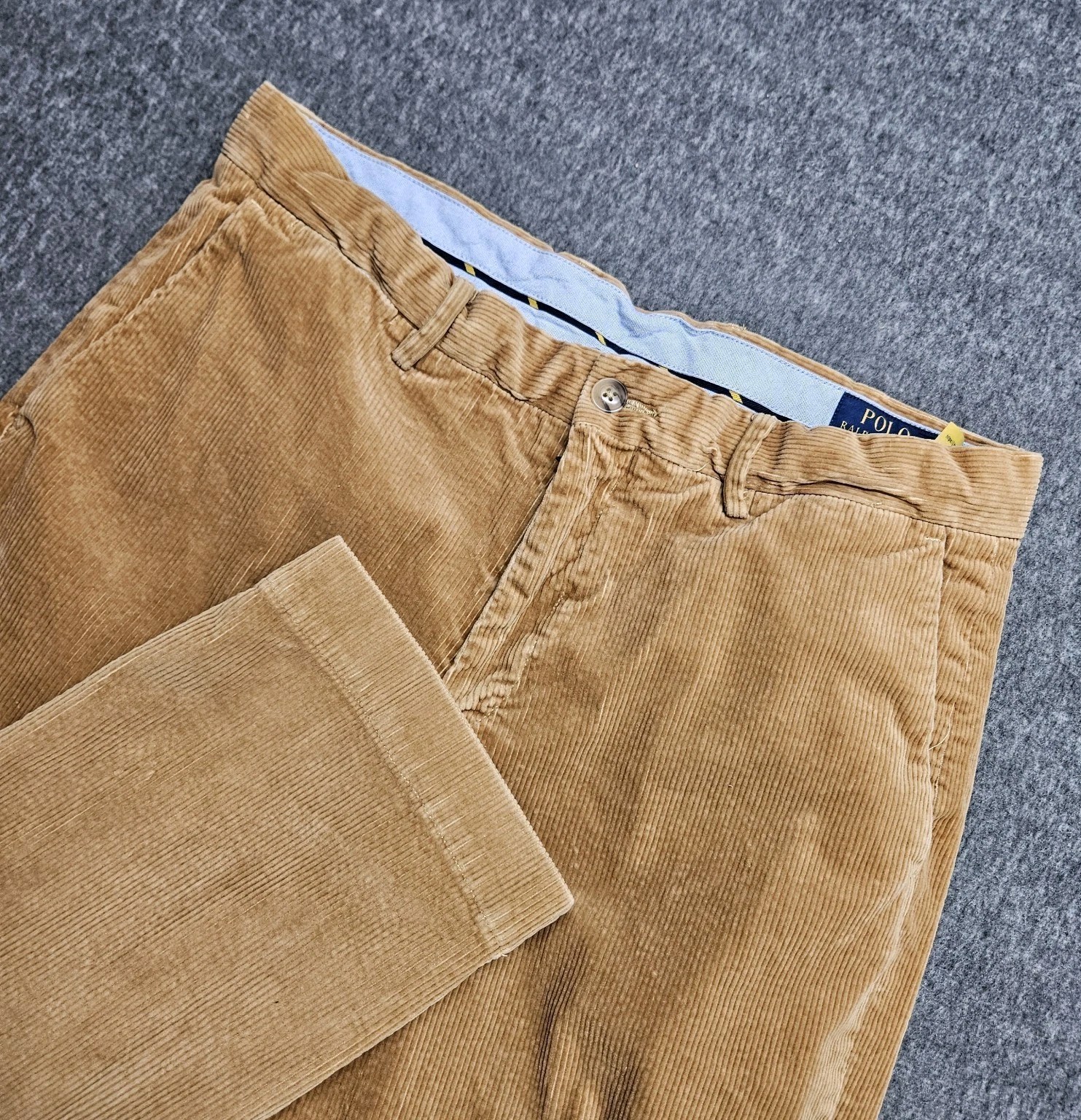 Polo Ralph Lauren Corduroy Pants Mens 33x30 Tan Brown Stretch Classic Fit