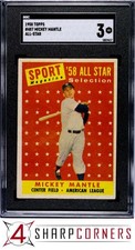 1958 TOPPS ALL-STAR #487 MICKEY MANTLE YANKEES HOF SGC 3