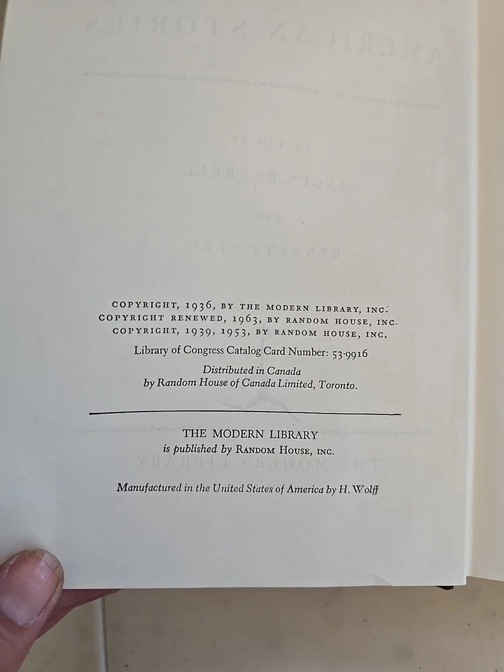 An Anthology of Famous American Stories 1963, Burrell and Cerf Modern Library Ed - Imagem 4 de 4