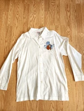 VTG Disney Store Lady & The Tramp Embroidered White Shirt Button Up Semi Sheer M