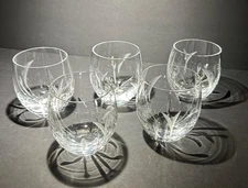 ViTG Mikasa Calla Lily Double Old Fashioned Whiskey Blown Glass Poland Holiday