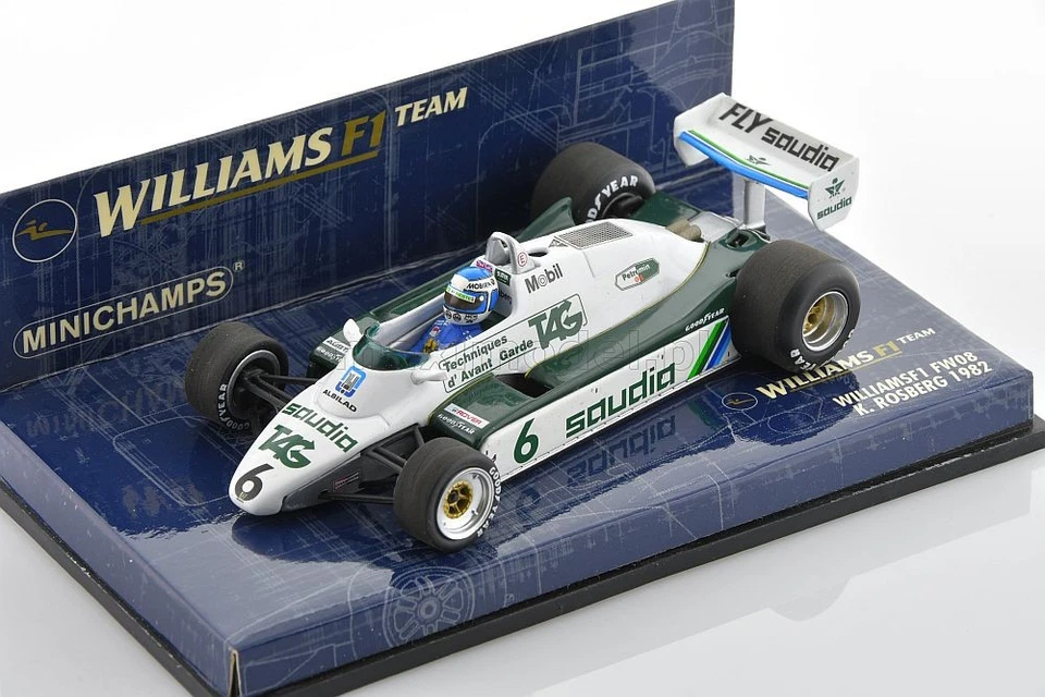 F1 WILLIAMS FW08 ROSBERG World Champion 1982 1/43 MINICHAMPS 430820006 - Image 2 of 4