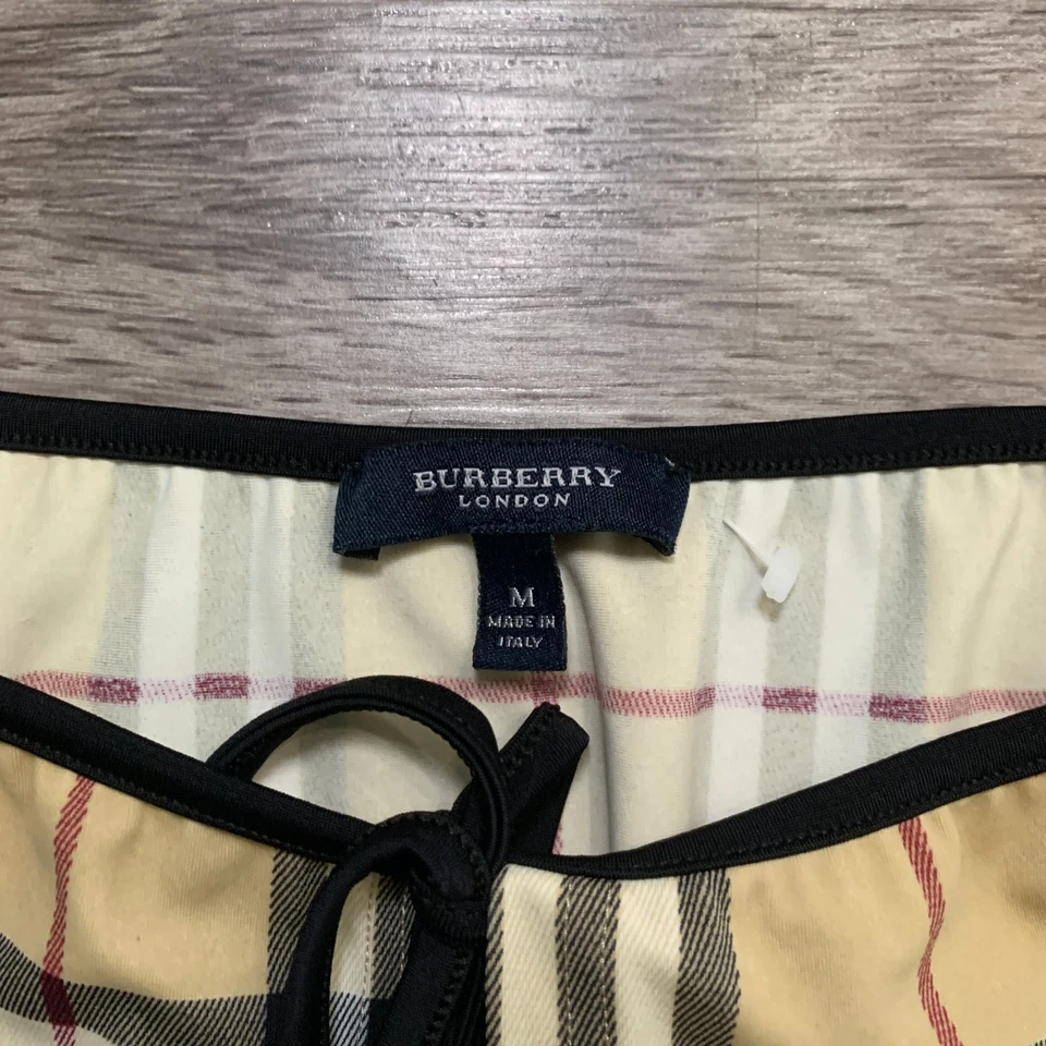 Falda envolvente de natación de elastano a cuadros Burberry Nova para mujer talla M Foto 3 de 4