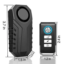 NEW: Wireless Anti-Theft Vibration Alarm, 113 dB, for Motorcycle, Bike, Security