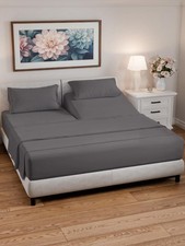 Split Head King Sheets Set - Top Split King Sheets for Adjustable Beds Easy-F...