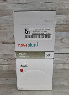 Gammex NovaPlus Non-Latex Surgical Gloves *1 Box 50 Pair* Size: 5.5 *See Date*