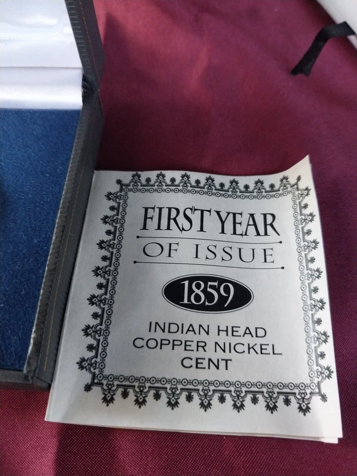 First Year of Issue 1859 Indian Head Cent collector's box - Image 3 of 4