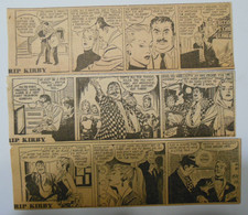 (26) "Rip Kirby" Dailies by Alex Raymond from 10/1955 Size: 2.5 x 8 inches
