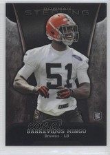2013 Bowman Sterling Black Refractor 65/75 Barkevious Mingo #23 0f3