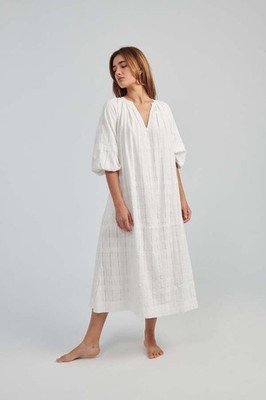 Apiece Apart White Sun Mesa Midi Dress S