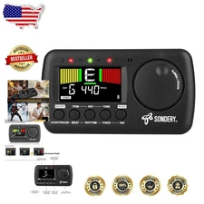 Rechargeable Metronome Tuner, 3-in-1, Vocal Count, Tap Tempo, Multi-Instrument