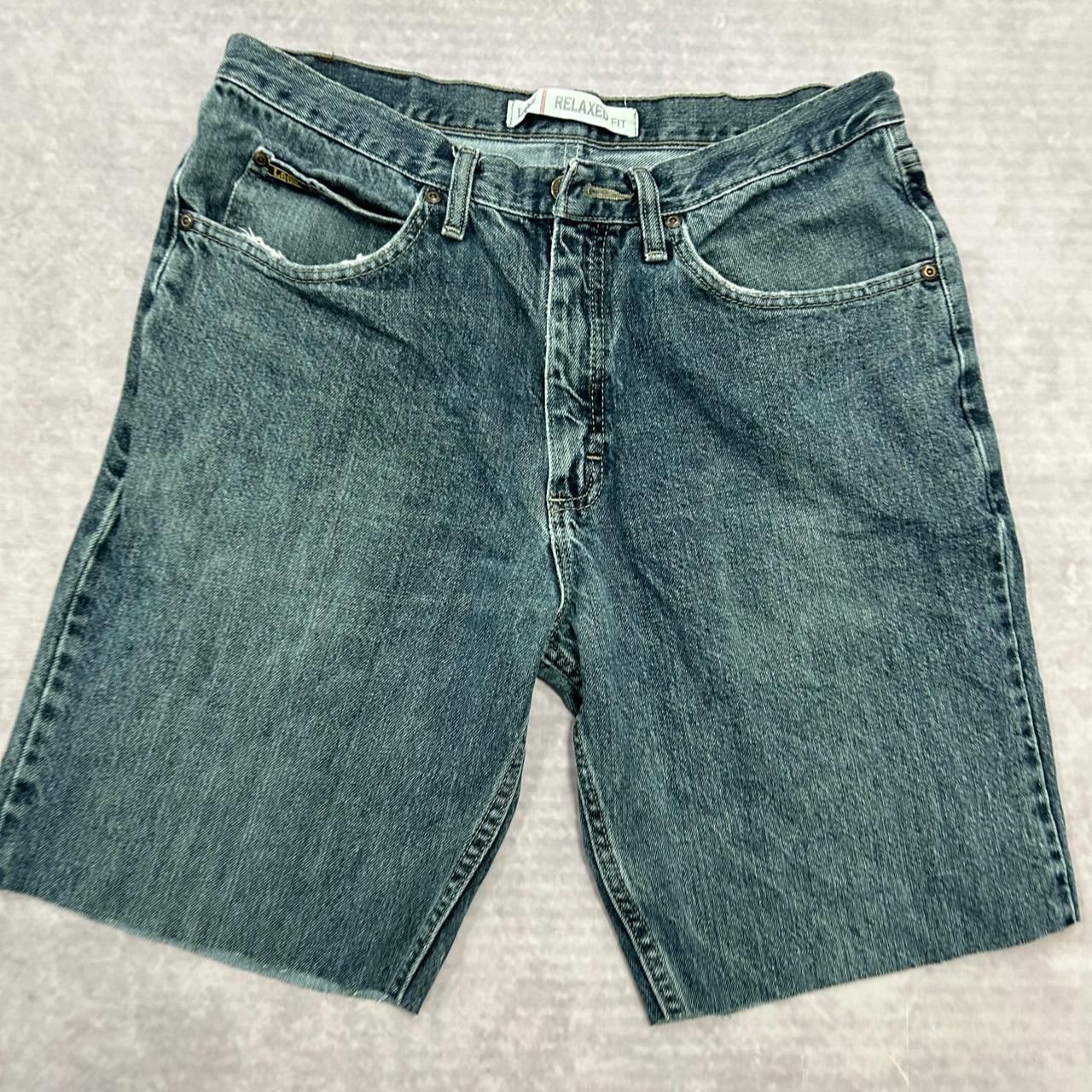 Lee Shorts Relaxed Fit Cut Off Denim Shorts Men's 32 thumbnail 2
