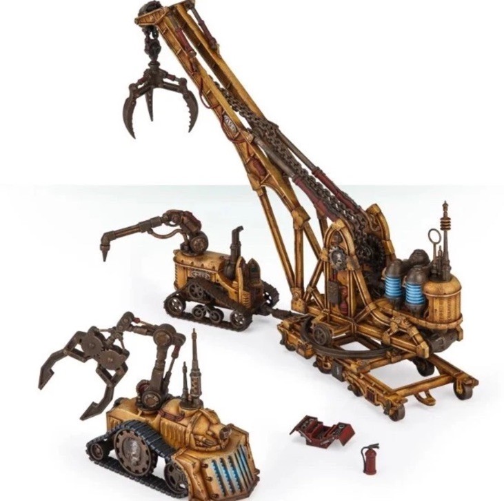 Warhammer Mercenaire GALVANIC SERVOHAULERS-CRANE-SECTOR MECHANICUS Terrain- Necromunda Plateau Jeu Warhammer 40k Néo-gothique