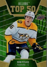 2019-20 Upper Deck Allure Top 50 Green Border #T5028 Rem Pitlick /50 - HKY