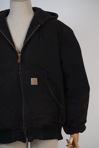 Carhartt Active Jacket Black USA Made Size L Regular Vintage Workwear jacket - Picture 4 of 14
