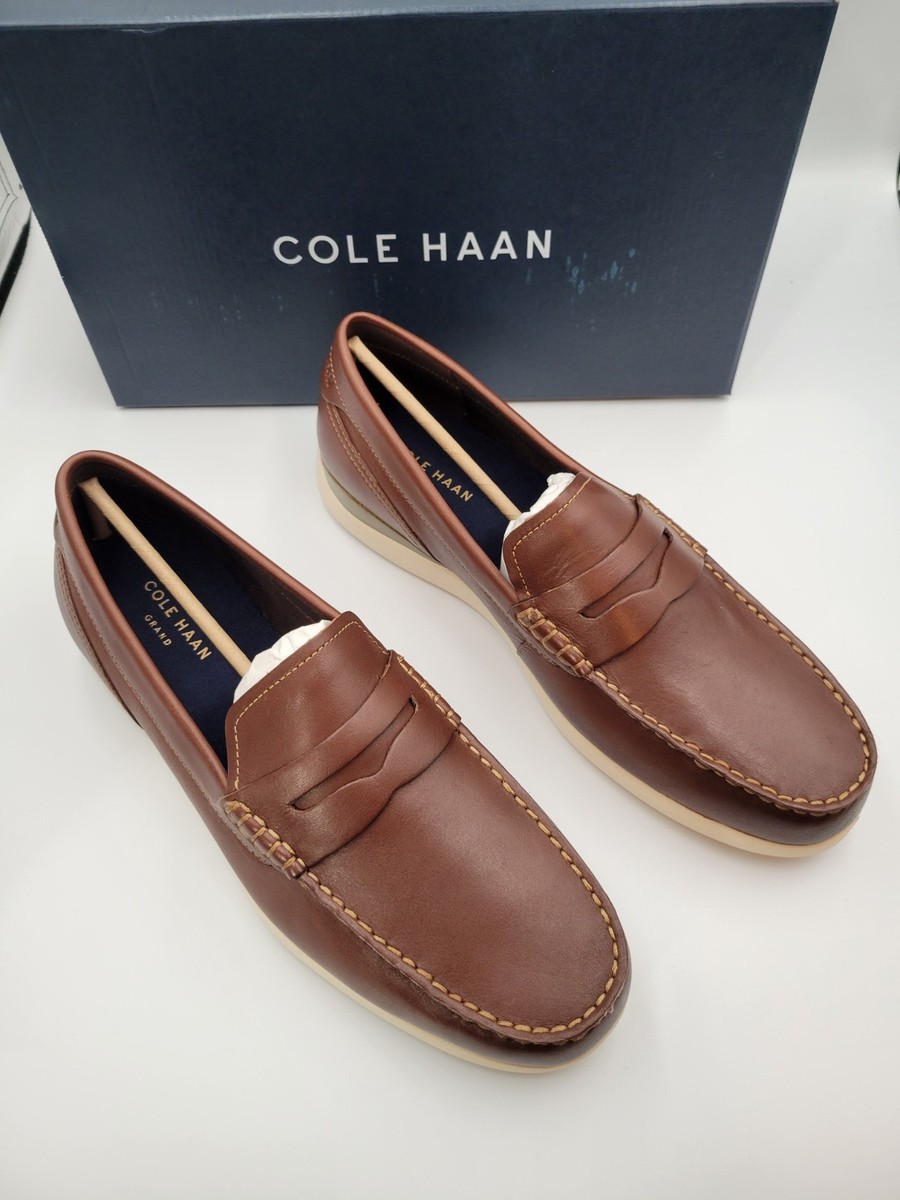 Cole Haan Grand Atlantic Penny Loafer Moc Toe Dress Brown  display picture 3