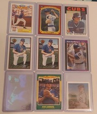 Ryne Sandberg 9 Card Lot (1986) Cubs All-Star Star Sticker Donruss
