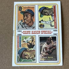 1974 Topps - Hank Aaron Special, (1954, 1955, 1956, 1957), Baseball Card #2