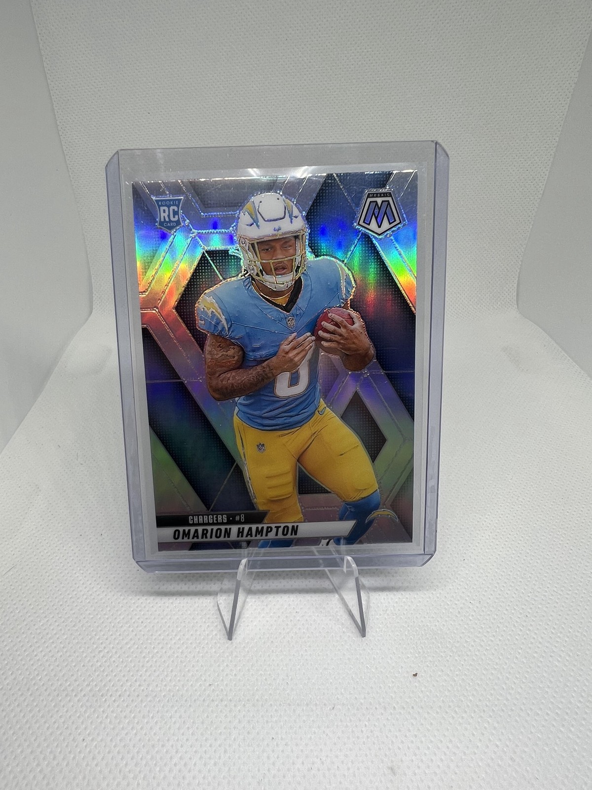 2025 Panini Mosaic #335 Omarion Hampton Silver