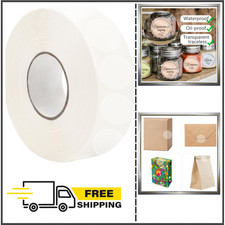 2000 PCS 1 Inch Clear Circle Stickers Transparent Self-Adhesive Labels for Gifts