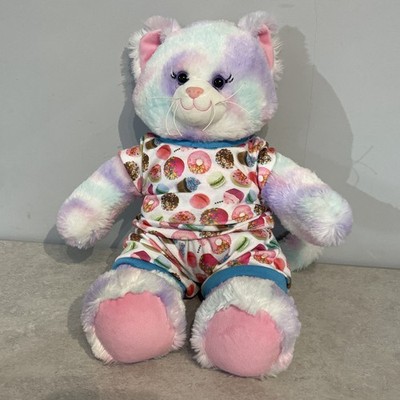 Build a Bear KATZENKÄTZCHEN Plüsch rosa lavendelblau 16 Zoll KittyTeddy mit Kleidung. 