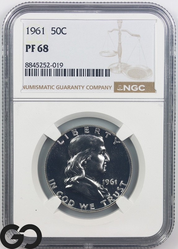 1961 Franklin Half Dollar Proof NGC PF 68 ** High Grade Premium Quality!