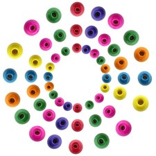 Honbay 600PCS Assorted Color Round Wood Beads Wooden Beads for DIY Crafts Jew...