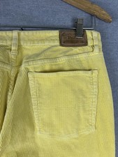 Vintage Polo Ralph Lauren Yellow Corduroy Pants Size 33x28 Preppy Classic
