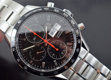 tag heuer cv201ah daydate carrera 2016yr model rare watch box papers 1 yr gtee