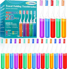 20 PCS Travel Toothbrush Set, Folding Mini Toothbrush, Potable Travel Size Tooth