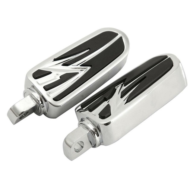 Chrome Motorcycle Foot Rest Pegs Universal Fit For Most Harley Davidson