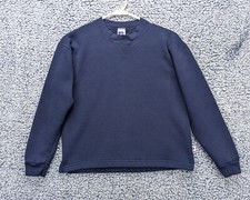 VTG 90s Russel Sweatshirt Boys Small Crew Pullover Blank Classic USA Made Blue
