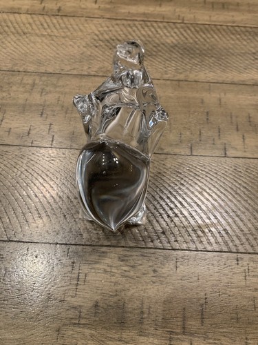 Large heavy crystal elephant w/ trunk up paper weight - Picture 5 of 6