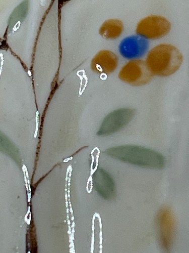 VINTAGE BATHROOM PORCELAIN LIGHT FIXTURE FLORAL HAND PAINTED - Picture 15 of 23