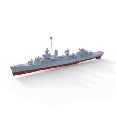 #ad SSC350533S A 1 350 Model Kit USN Fletcher Class Fletcher DD 445 1942 FULL HULL $70.49