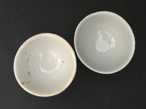 Mazuma *A283 China 清末民初青花缠枝莲纹茶杯 Vintage Porcelain Late Qing Dynasty Cup 1.8 *2pc - Picture 2 of 9