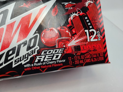 48 Cans Code Red Zero Sugar Mountain Dew - 4 Packs of 12 Cans - Picture 5 of 7