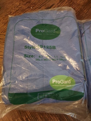 (2-Pack) PROGARD BLUE 4XL Disposable Coveralls 19125B Elastic Cuff & Ankle Zip - Picture 2 of 5