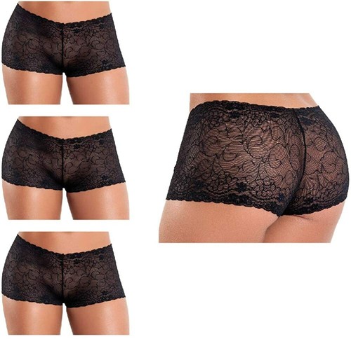 Besame Damen Sexy Dessous Freche Spitze Hipster Höschen Unterwäsche 3er Pack - Bild 1 von 15