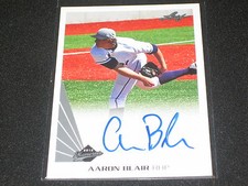 AARON BLAIR HAND SIGNED AUTOGRAPHED PACK PULLED CERTIFIED BASEBALL ROOKIE CARD