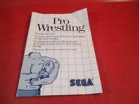 Pro Wrestling (Sega Master System, 1986) COMPLETE w/ Box manual game WORKS! #P