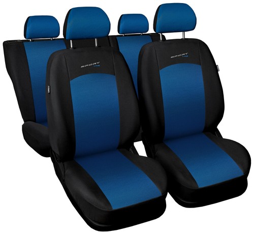 Seat covers fit VAUXHALL MERIVA I A II B FULL SET black / blue sport line - 第 1/5 張圖片