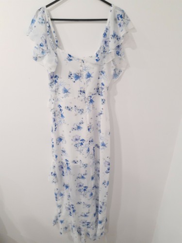 Sistaglam Loves Jessica Wright Cold Shoulder Wrap Dress Blue Size 10.BNWT RRP£85 - Picture 10 of 11