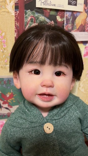 Muñeca niño renacido de 28 pulgadas Realsitic realista hecha a mano Juguetes de cabello enraizado REGALO - Imagen 6 de 10